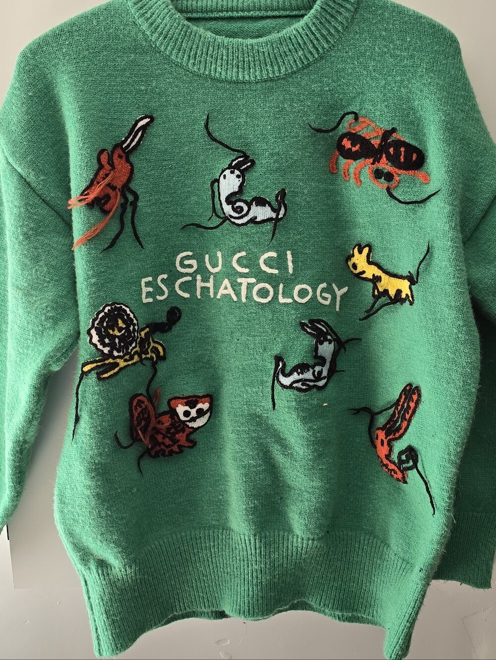 Gucci Green 'Eschatology' Embroidered Animal Sweatshirt